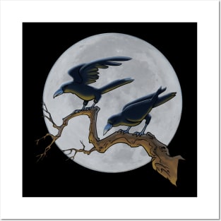 Crows in a tree Posters and Art